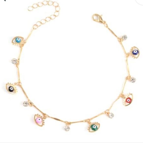Austrian Crystal Charm Anklet set of 3 - Picture 8 of 16